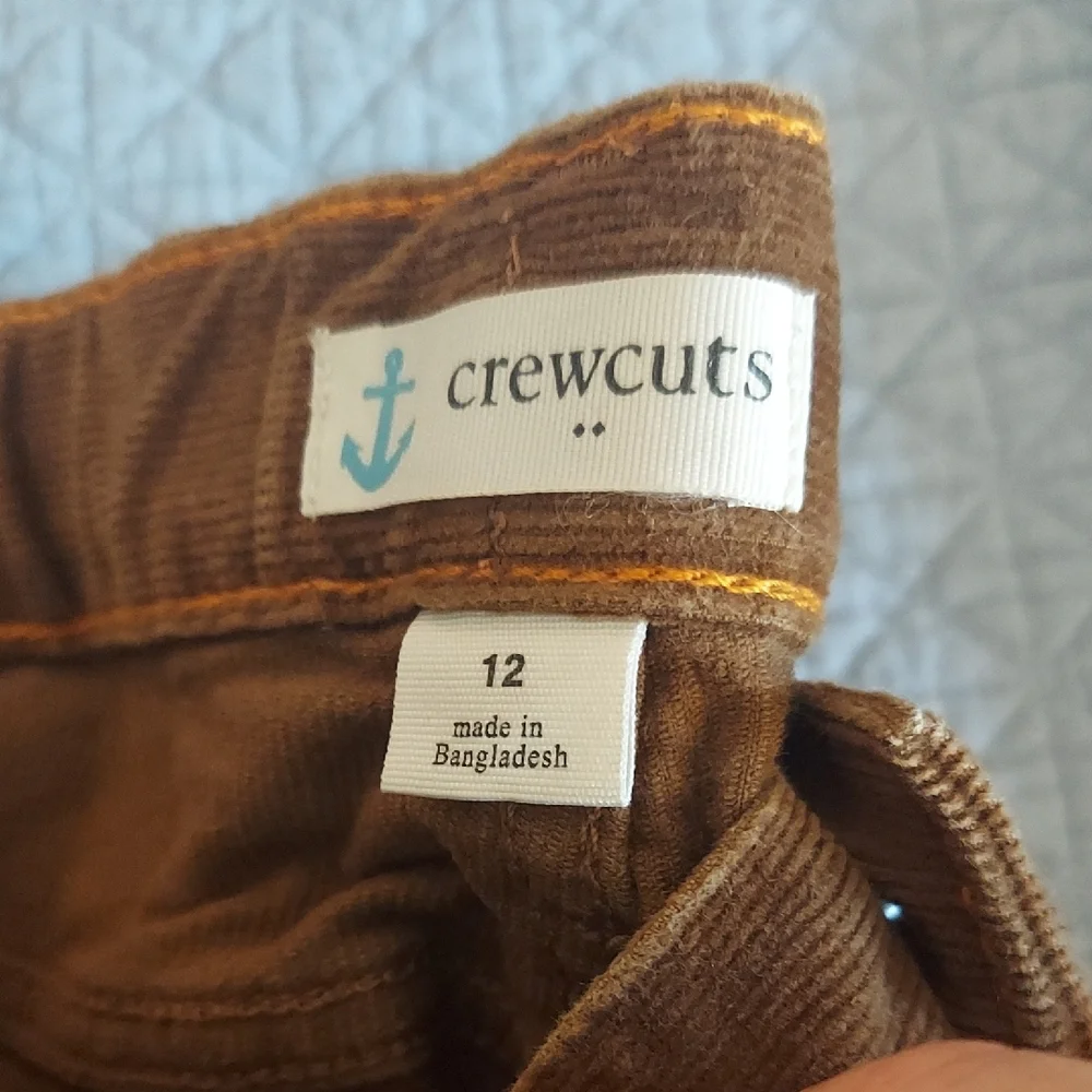 Crewcuts Kids Corduroy Pants in Brown and Navy - Picture 2 of 5